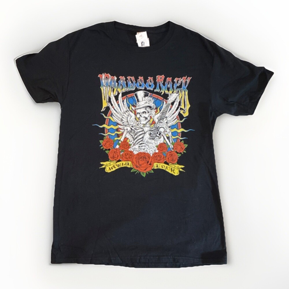 Band Tour Retro Graphic T-Shirt, Size Small, Black